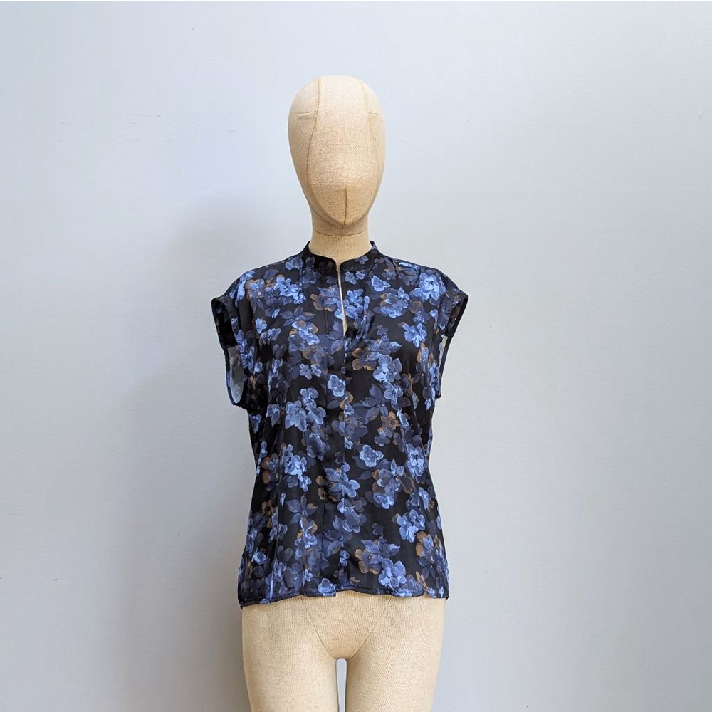 Elie Elie Tahari Floral Button Down Top - XS - Flawed